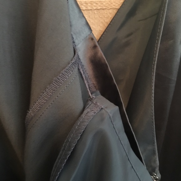 GAP Satin Smokey Gray Lined Cocktail Dress - Picture 4 of 7